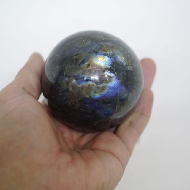 大玉ラブラドライト丸玉 ストア 一点物 約65.2mm(約400g) 台座は付属