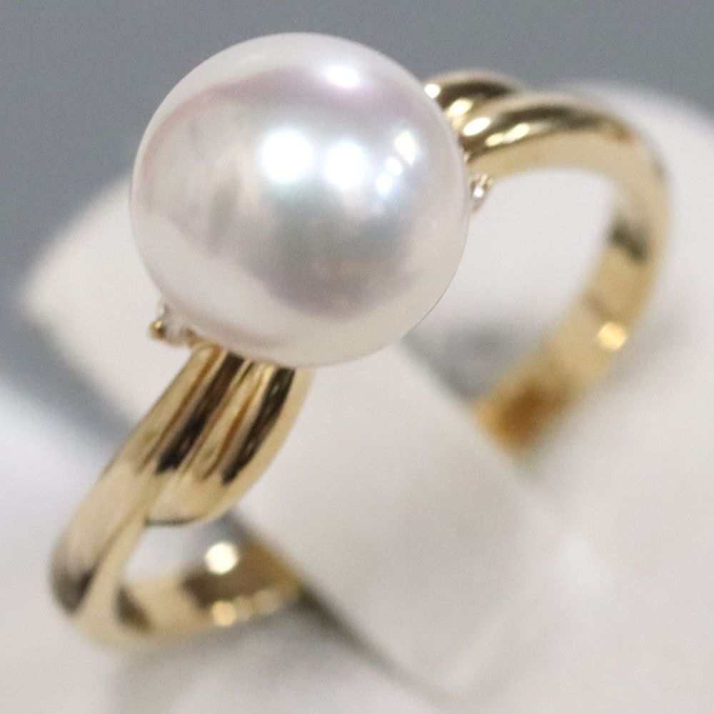 タサキ K18パールダイヤモンドリング D0.01 2.8g #10.5 - メルカリ 