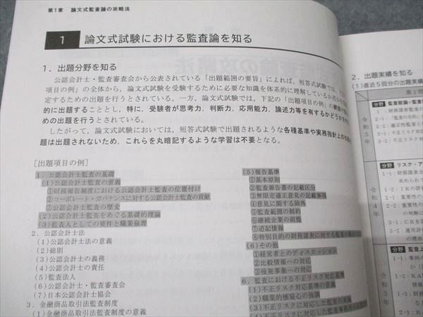 CPA会計学院 公認会計士講座 監査論 論文対策集1/2 2024年合格