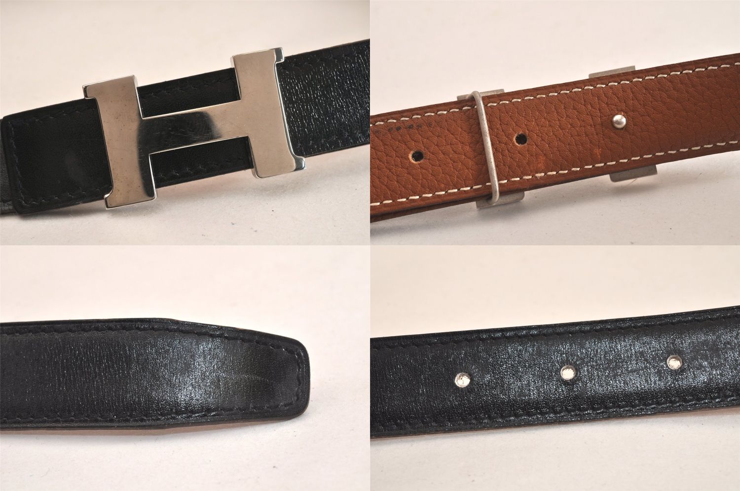 エルメス ヴィンテージ レザーベルト 75cm ゴールド金具 HERMES エルメス 腕時計用 純正 替えストラップ ベルト A刻印