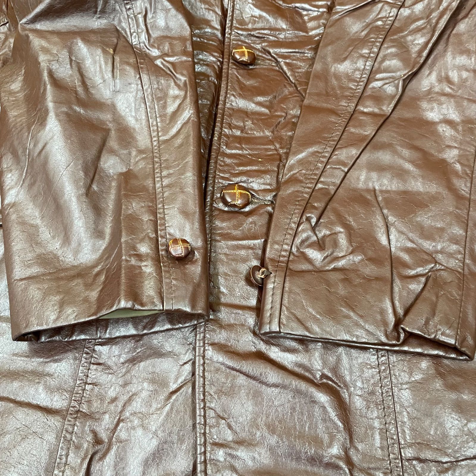 USA製 ヴィンテージ gino leathers レザージャケット 牛革 ライナー 