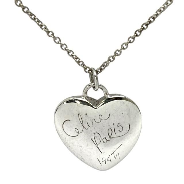 希少【CELINE】シルバー ハート型ロゴネックレス 希少【CELINE】シルバー ハート型ロゴネックレス