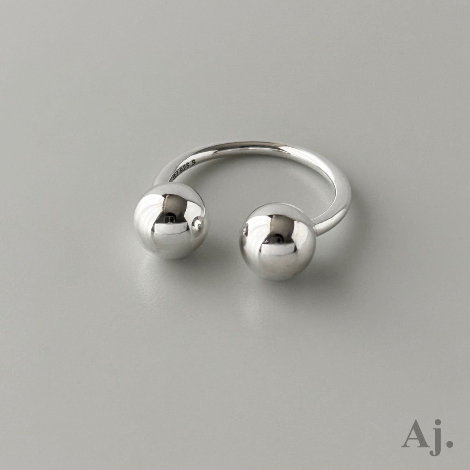 希少 Georg Jensen シンプルデザイン リング 925 18号 リング Georg 