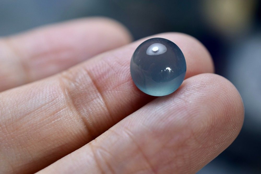 SR12-21 品 宝石質 氷種 青色 グアテマラ産 天然 A貨 本翡翠 ルース 硬玉 ジェダイト