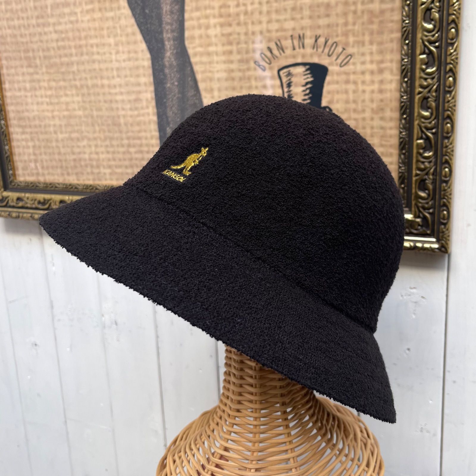 KINGサイズ KANGOL ベル型ハット Black XXLサイズ - 帽子