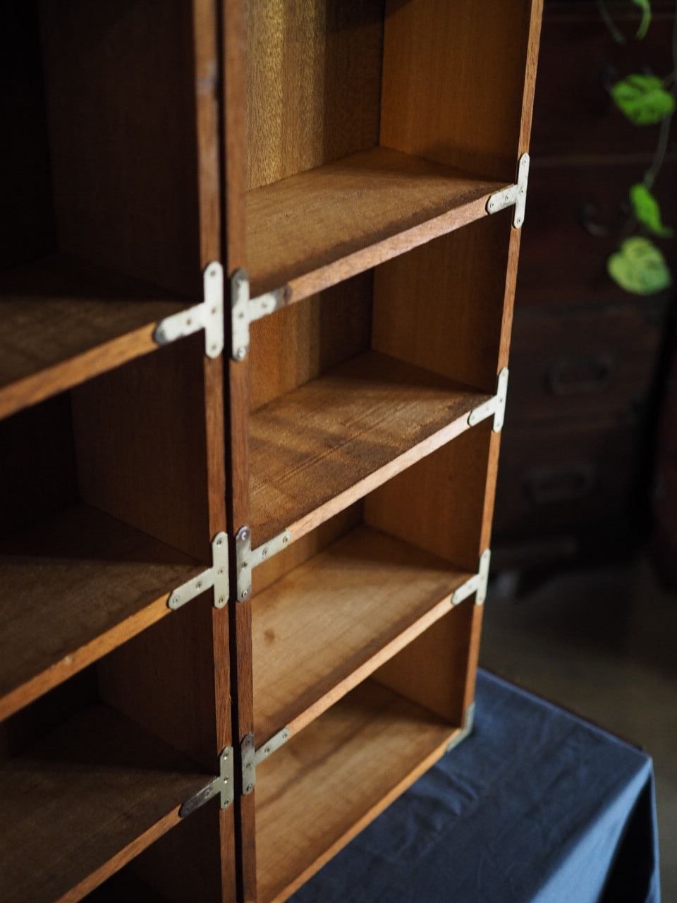 頑丈ラワン材の小型棚2台セット