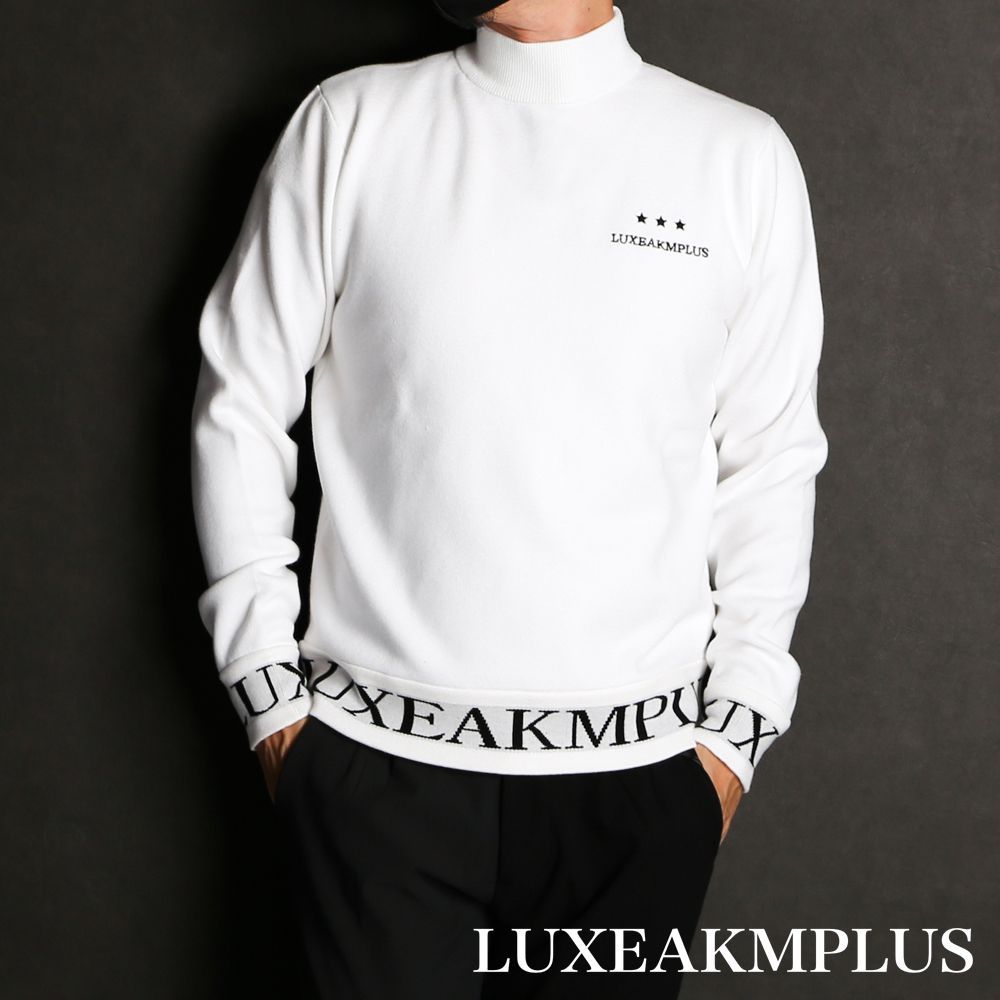 LUXE AKM PLUS/リュクス エーケーエム プラス】HEM LOGO HIGH NECK