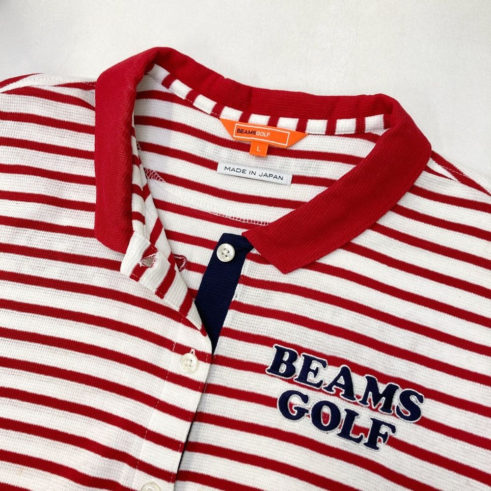 サイズ：L BEAMS GOLF ビームスゴルフ 半袖ワンピース ボーダー