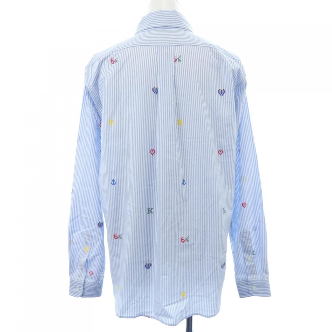 新品 KENZO ケンゾー 長袖 BDシャツ ホワイト 43 スリムフィット 新品 ケンゾー KENZO シャツ トップス メンズ コットン