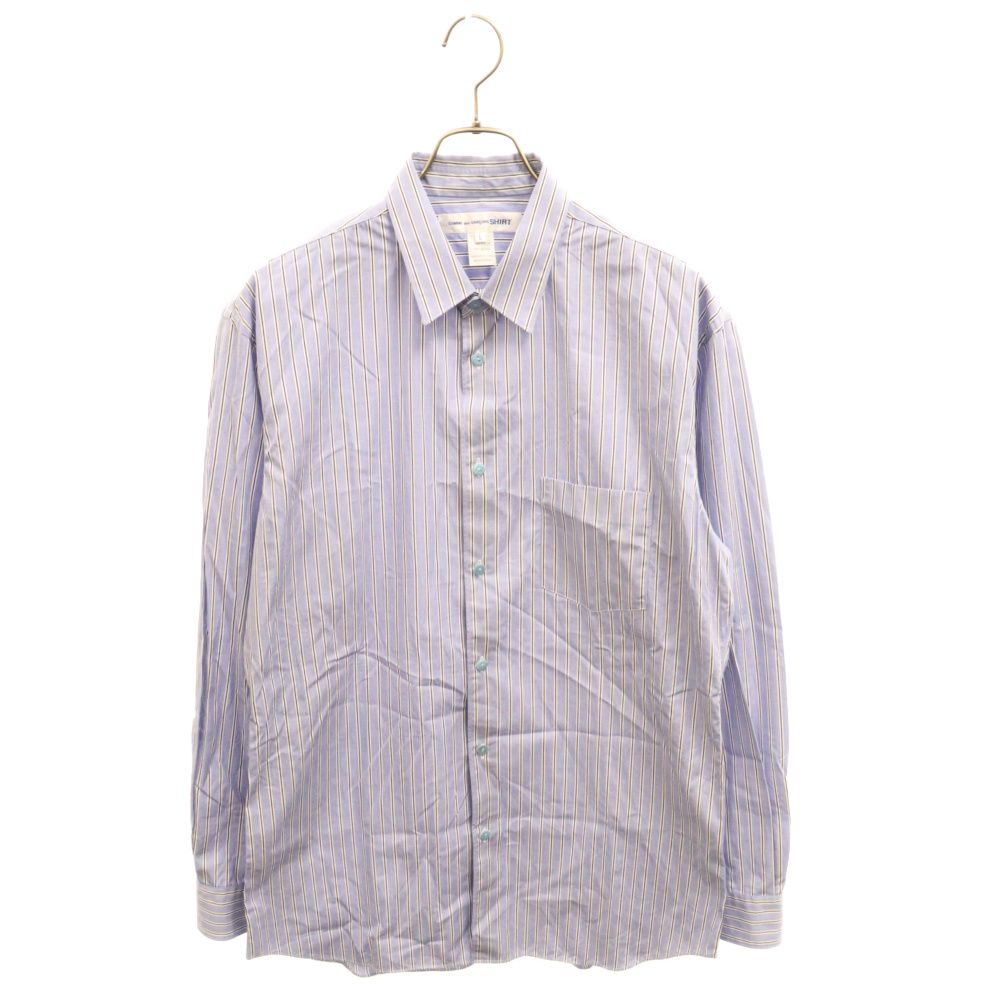 COMME des GARCONS (コムデギャルソン) 20SS ストライプ長袖シャツ ブルー CDGS2SB