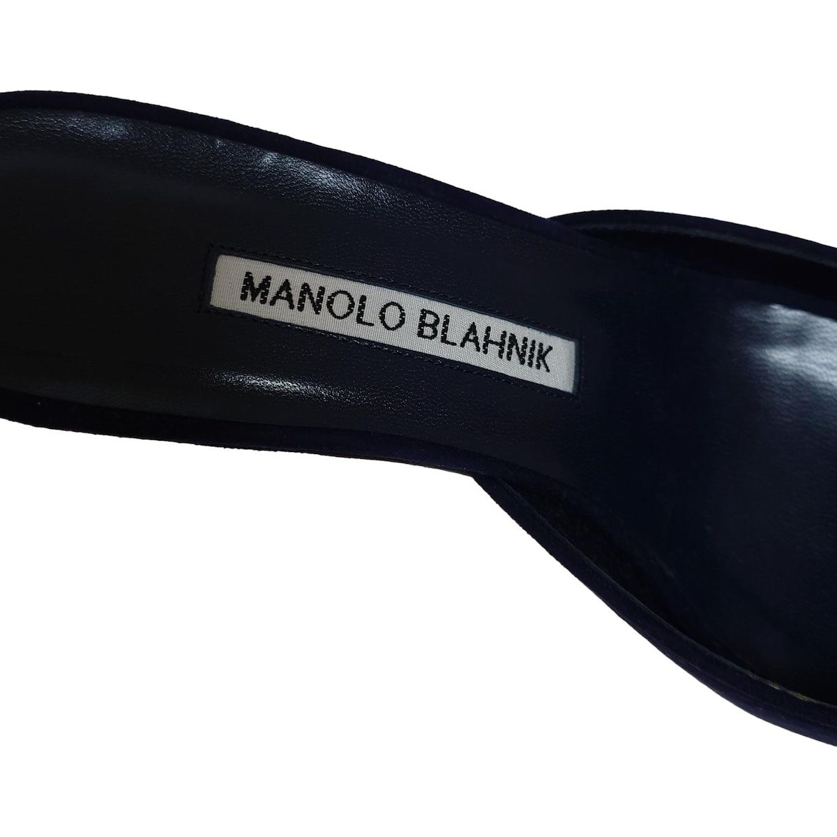 MANOLO BLAHNIK マノロブラニク ミュール 36 レディース - ダークネイビー NICORILABO_COM