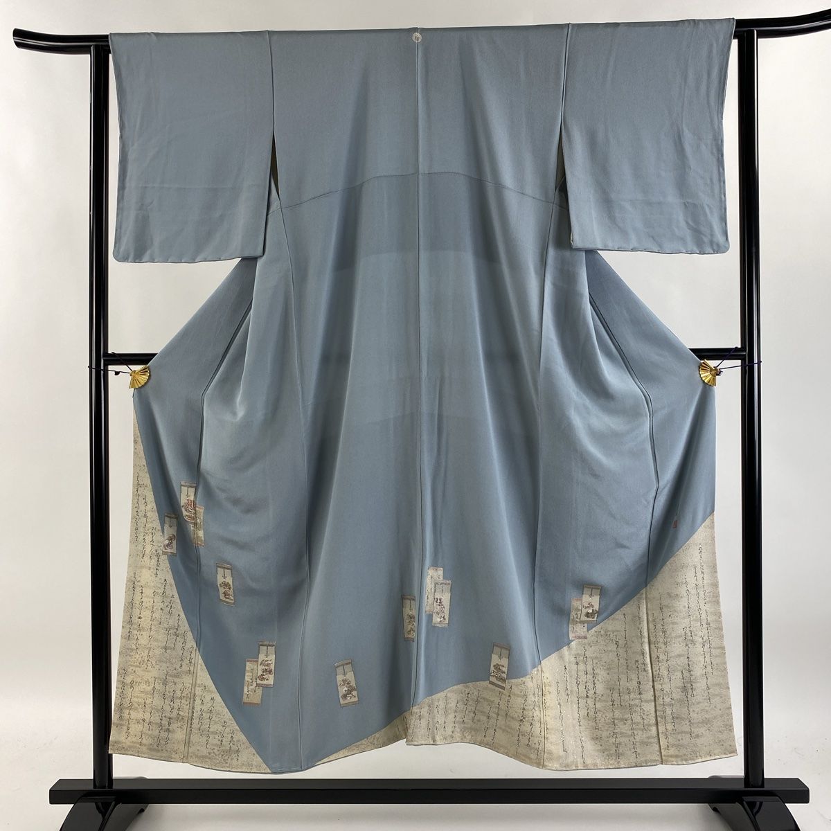 色留袖 色留袖 身丈162cm 裄丈66.5cm M 袷 松尾光琳 落款 風神