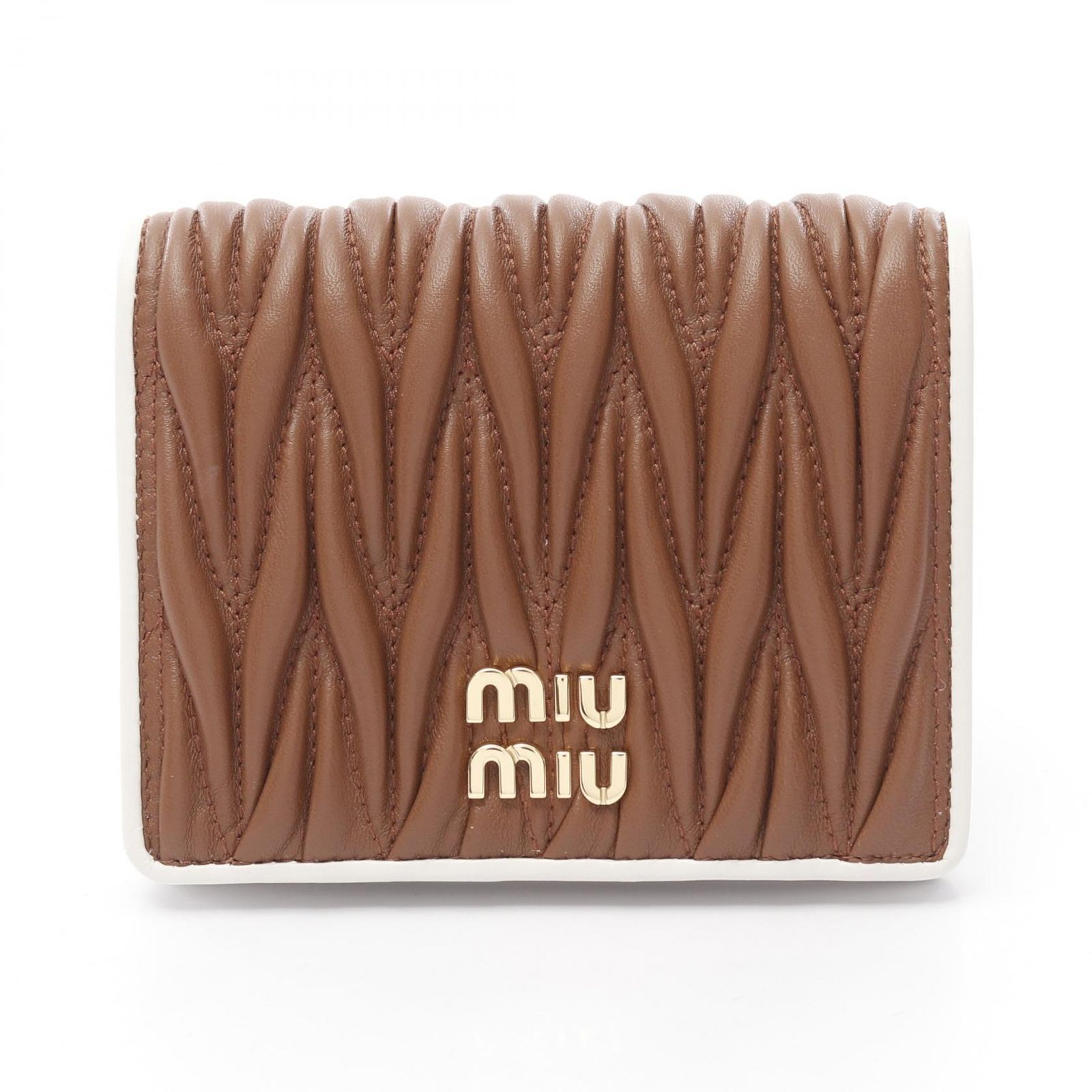 ミュウ ミュウ Miu Miu 二つ折り財布 MATELASSE マテラッセ 