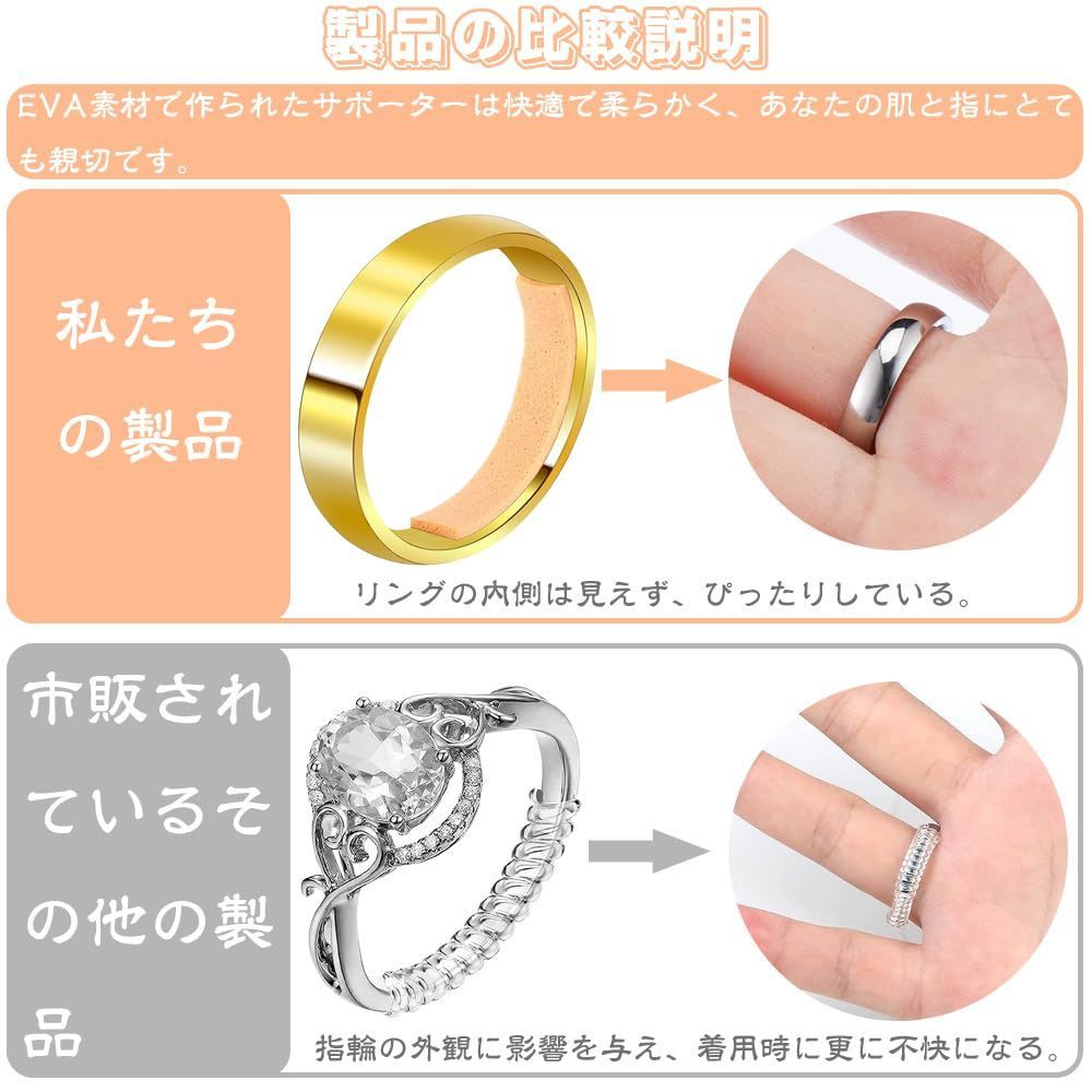 数量 リングアジャスター テープ リングスト リング ングテープ ゆるい アジャスター 入り グッズ リングストッパー 滑り止め リングテープ リングサイズ調整用 サイズ調整 ルーズリング用 指輪 グレー ホワイト ブラック 黄