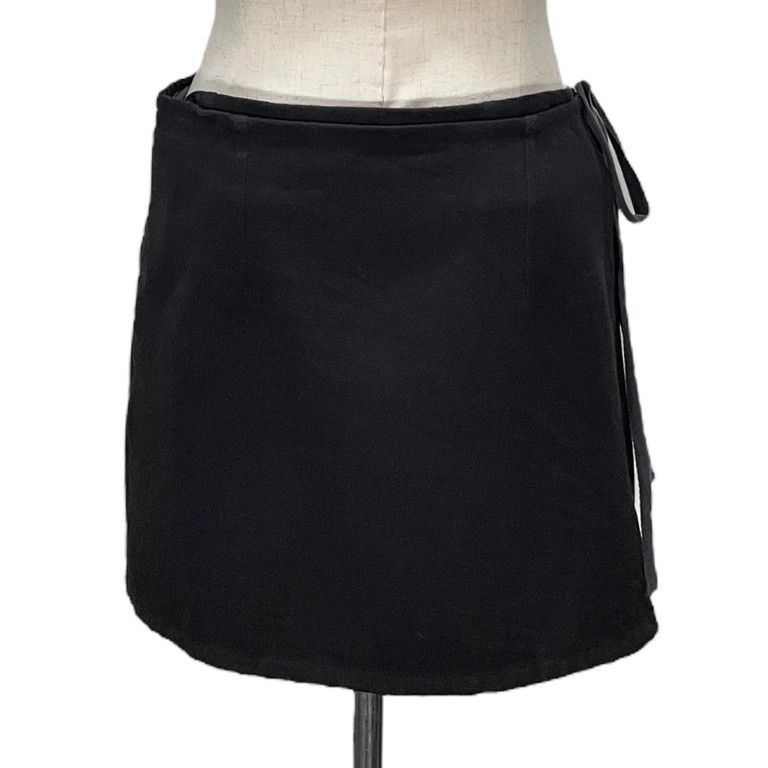 ANN DEMEULEMEESTER 00s ウールコットンツイルサイドリボン