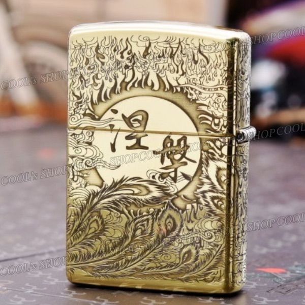 鳳凰 五面総彫り デザイン オイルライター ZORRO フェニックス zippo