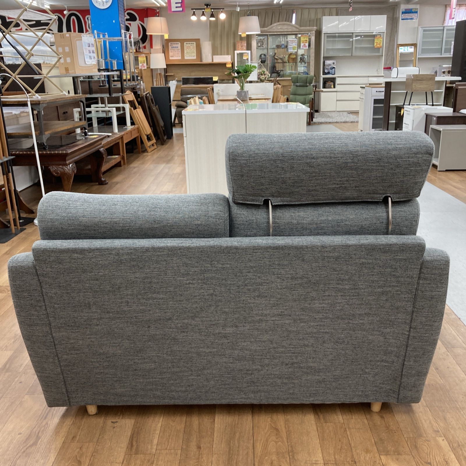 ニトリ　2人掛け　ファブリックソファー (ヘッドレスト付き) S739 ⭐ NITORI ニトリ ファブリック2Pソファ ヘッドレスト付き 幅128