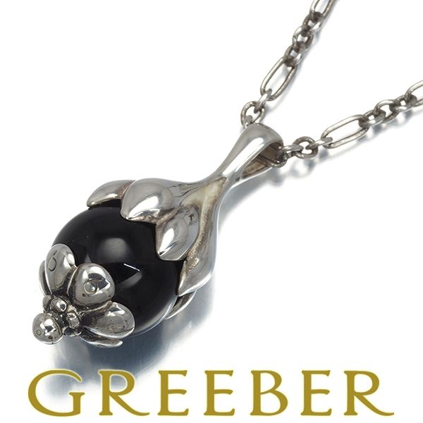 ジョージジェンセン ネックレス オニキス ヘリテージ 1991 ローズ