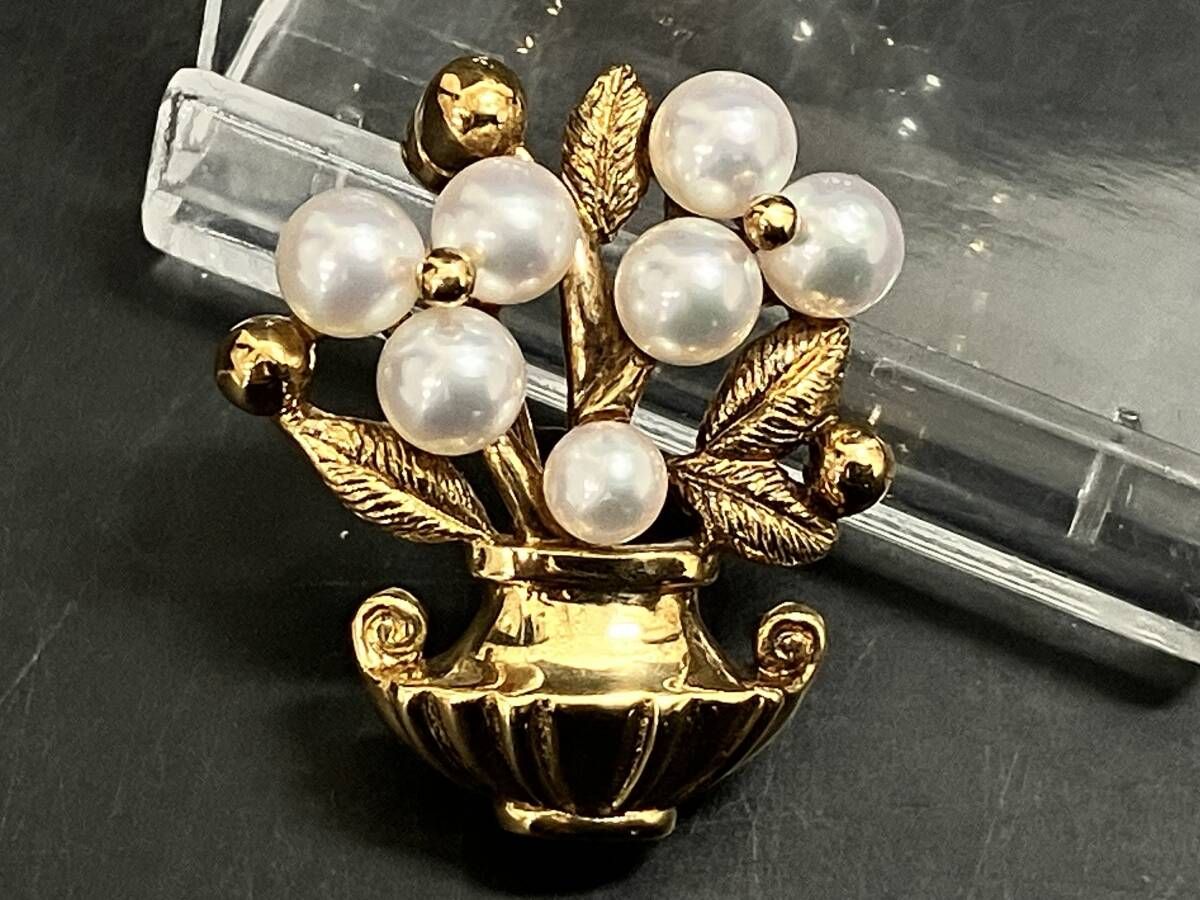 MIKIMOTO ミキモト K18 約5.7g ブローチ ブランドアクセサリー