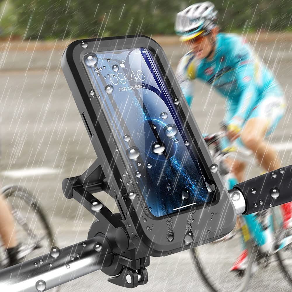 『大人気』 振動吸収 透明なタッチ スマートフォンホルダー サイクリング 滑り止