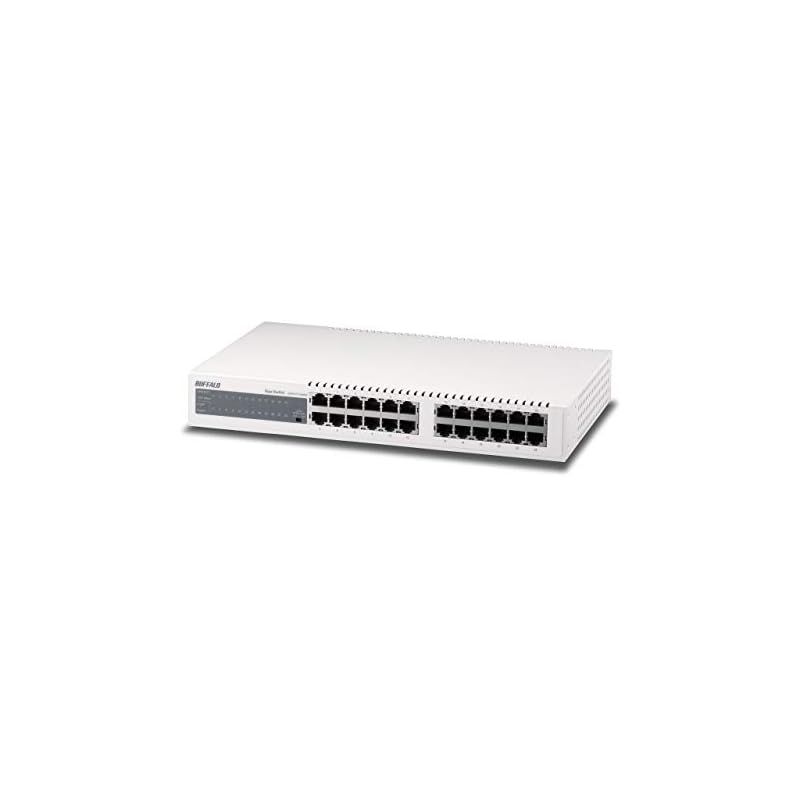 バッファロー BUFFALO Giga対応 金属筺体 電源内蔵 24ポート ホワイト スイッチングハブ LSW4-GT-24NSR