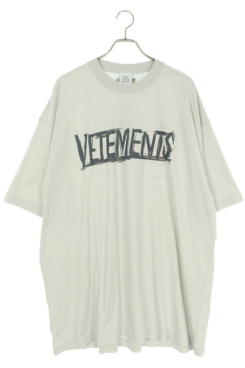 ヴェトモン  23AW  UE54TR280B BLACK X-LARGE刺繍Tシャツ  メンズ XS