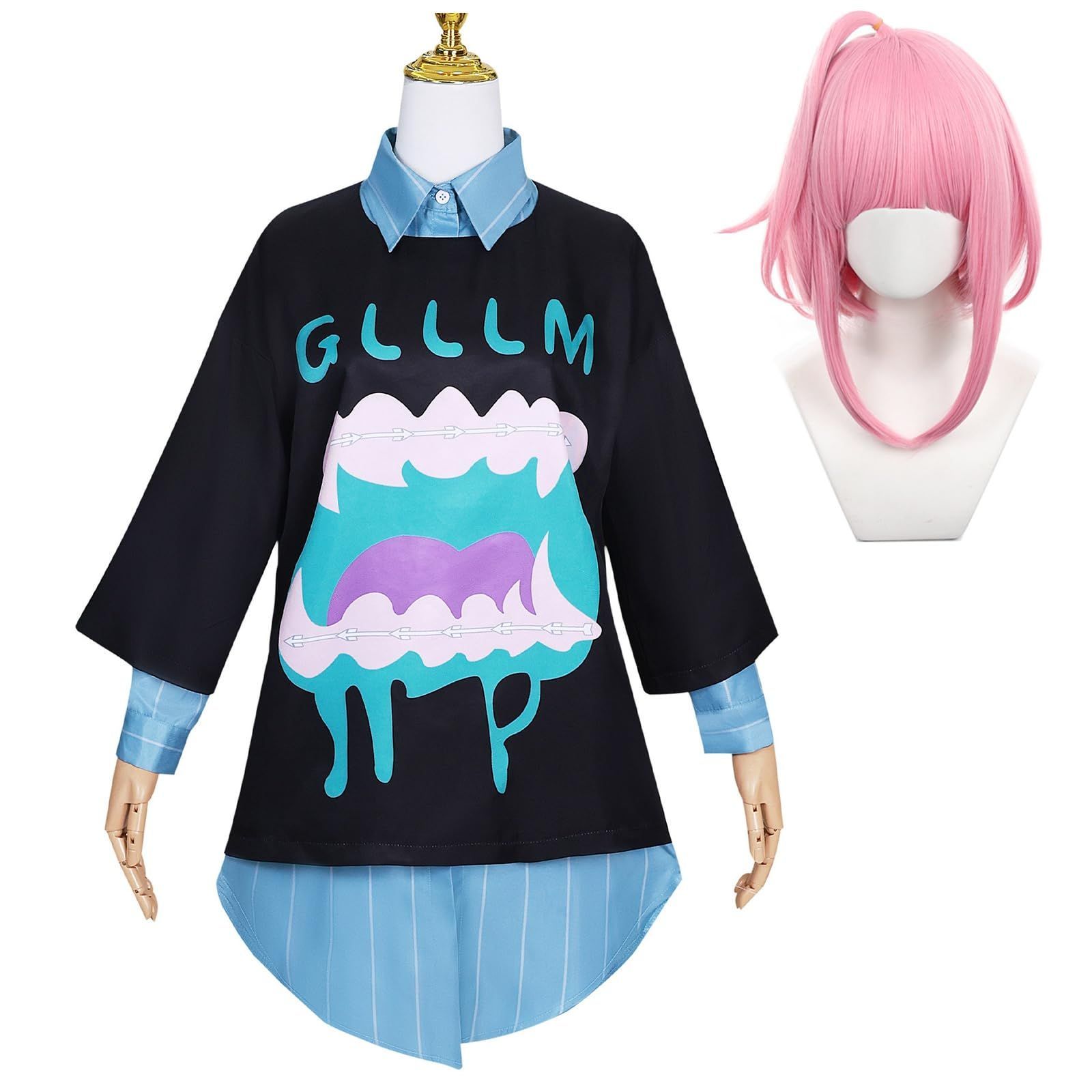 山ノ内花音 高梨 渡瀬キウイ 光月まひる コスプレ衣装 大人用 ウィッグ付き 仮装 Jellyfish コスプレ Can t Swim 夜のクラゲは泳げない in the 神併 Night cosplay