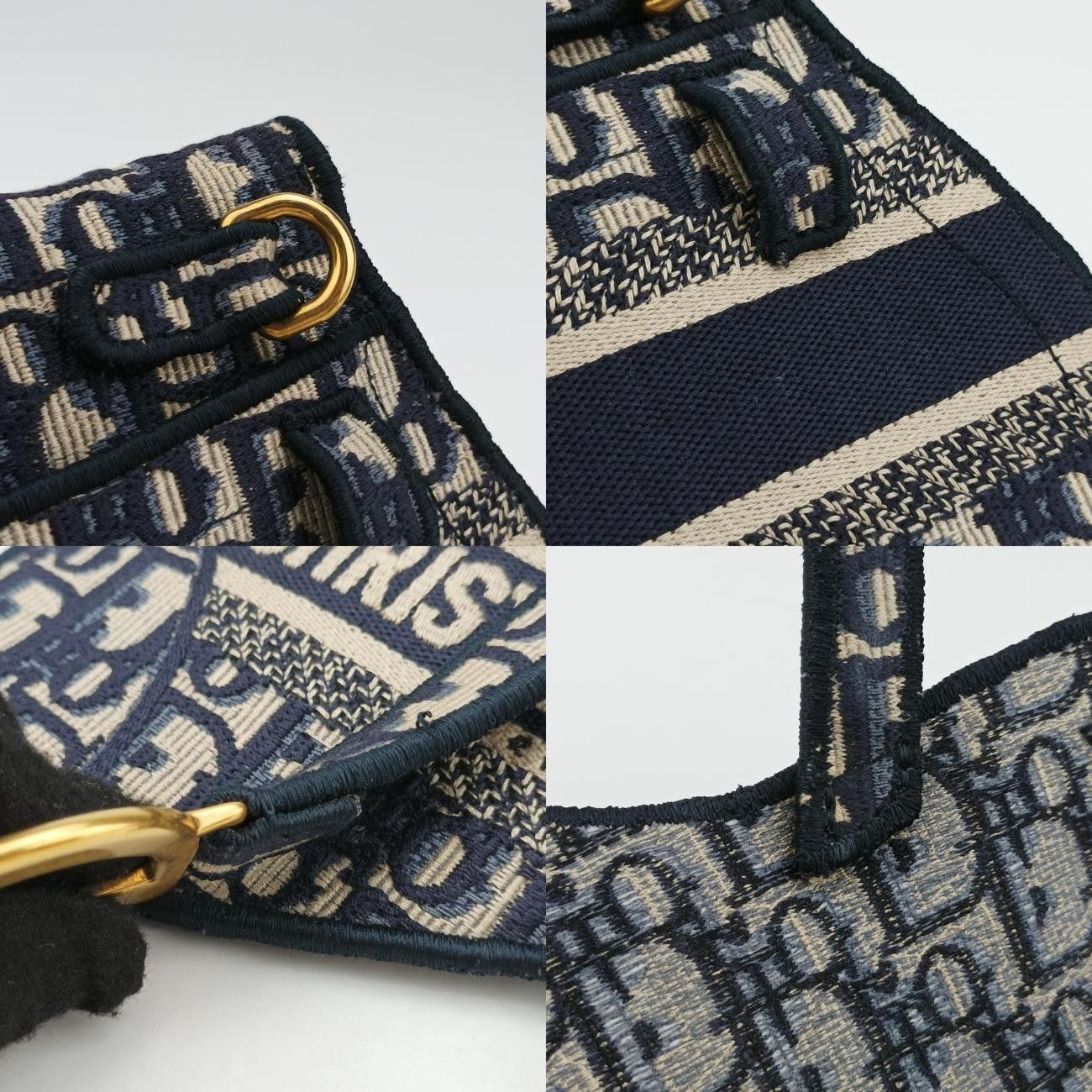 クリスチャンディオールChristian Diorサドルバッググレー×ネイビージャガード50-MA-1109