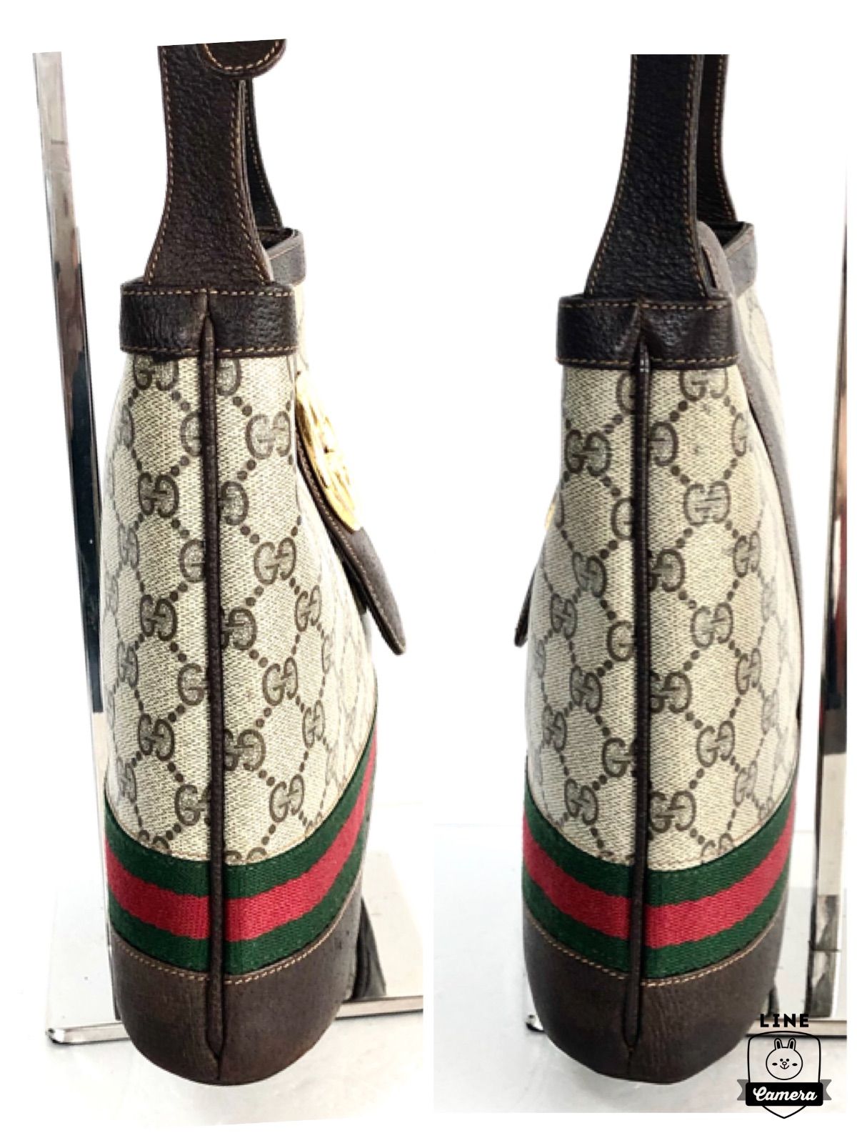 □美品□希少□鑑定済み□GUCCI グッチ ワンショルダーバッグ GG 