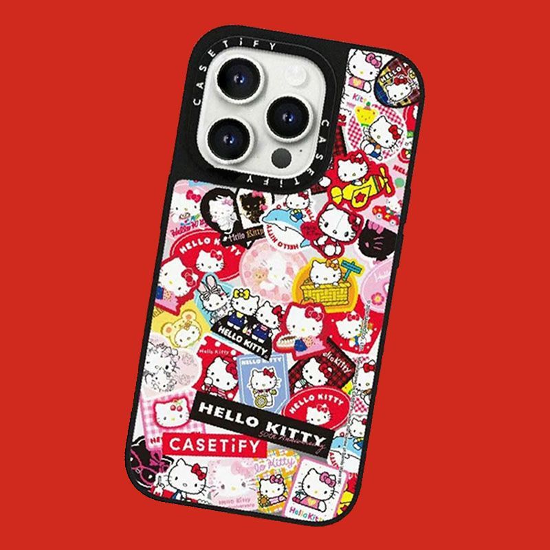 iPhoneアクセサリー HELLO KITTY CASETiFY 50th Anniversary CASETIFY Hello Kitty 50th Anniversary - Sticker Case iphoneケース