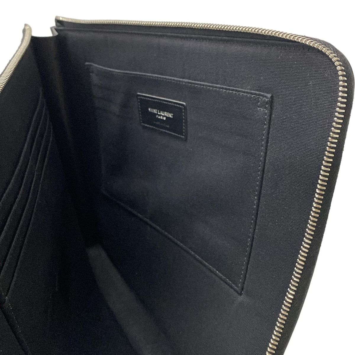 SAINT LAURENT PARIS サンローランパリ クラッチバッグ サックドジュール 507686 黒 L字ファスナー レザー DECORATOM_COM_BR