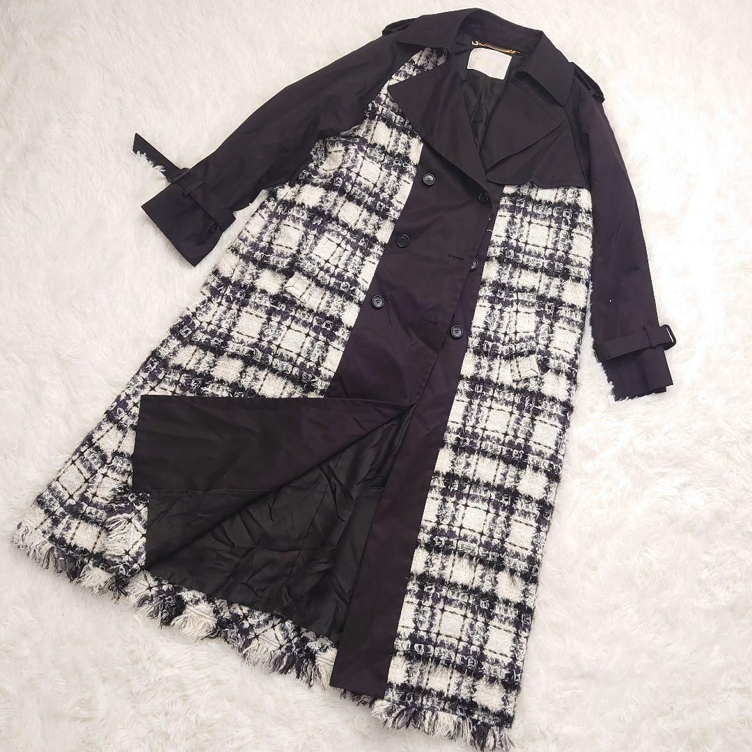 【美品】ドルチェ&ガッバーナ　トレンチ コート　レオパード柄　ポリギャバ　36 ドルチェ&ガッバーナ ドルガバ DOLCE&GABBANA 美品 イタリア製 シルク