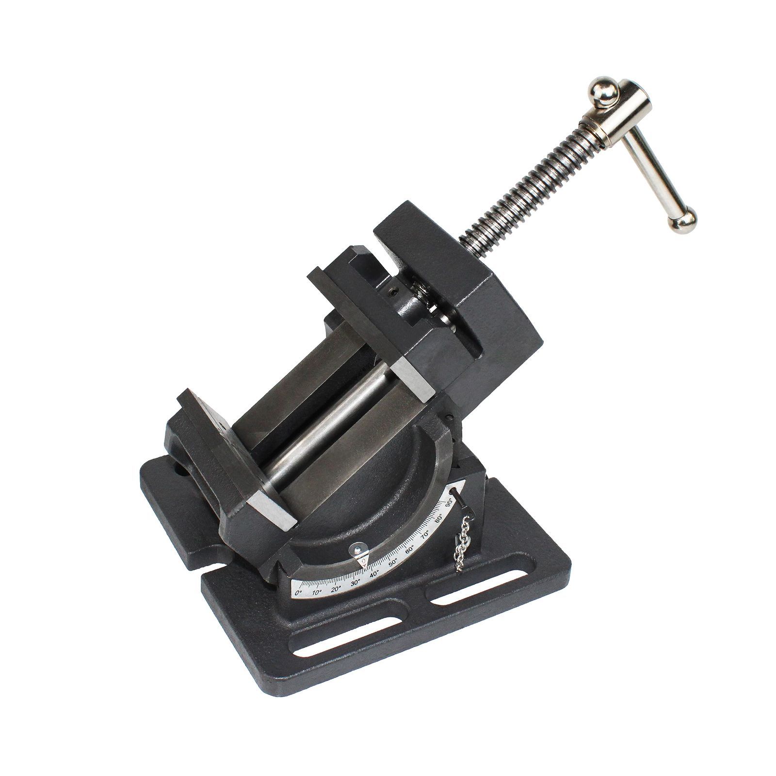 Size 3IN STEELMIGHT アングルマシンバイス 最大開口76mm 角度調整0-90° 卓上ボール盤万力 旋盤用 鋳鉄製 重さ5.8kg 240x180x120mm