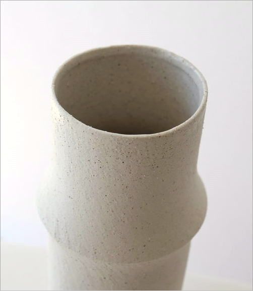B116 グレー 陶器製 円錐形 花瓶 詳細不明 池坊 一輪挿し B116 グレー