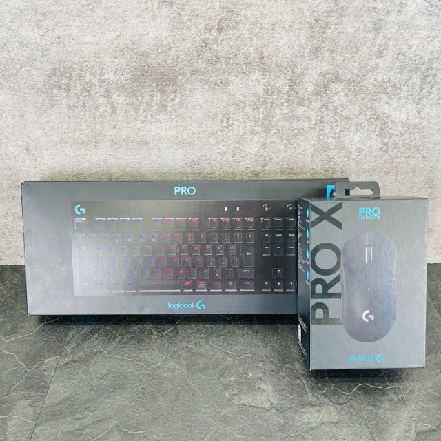 ゲーミングキーボード マウス 2点セット logicool ロジクール PRO G-PKB-002 G-PPD-003WL ブラック | 512724