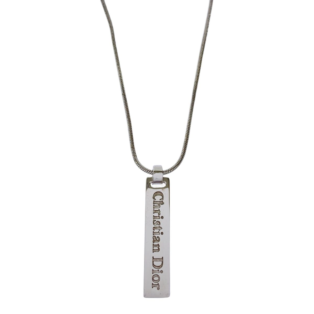Christian Dior クリスチャンディオール プレートネックレス アクセサリー NECKLACE メッキ 服飾雑貨 レディース