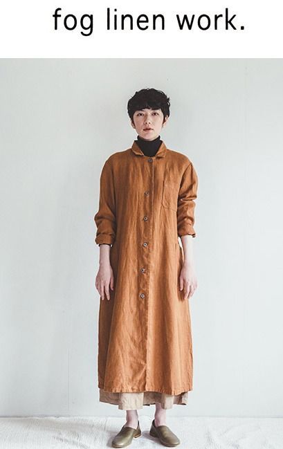 comoli▶タグ付き　完売品　Fog linen work リネンアンナコート アシエ