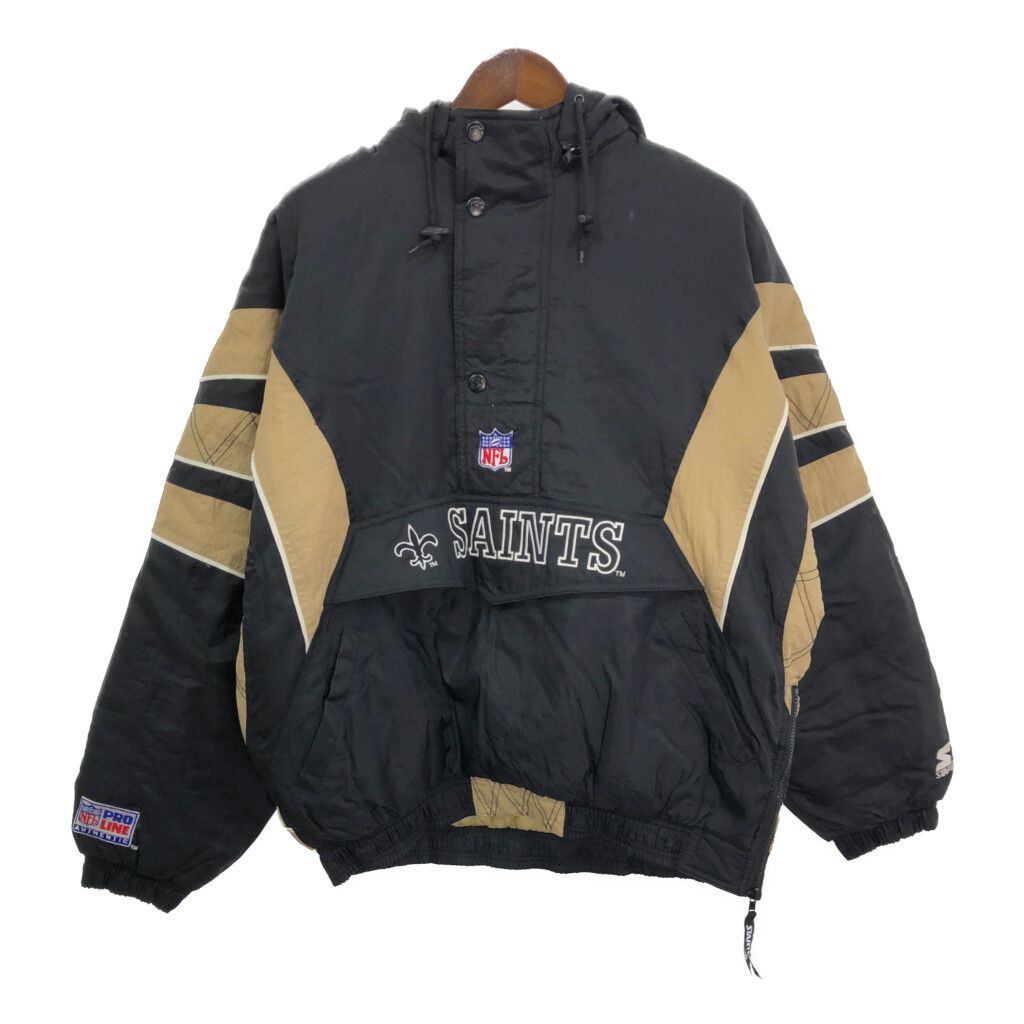90年代　NFL ニューオーリンズ セインツ　サテンジャケット　スターター　L 90年代 NFL ニューオーリンズ セインツ サテンジャケット
