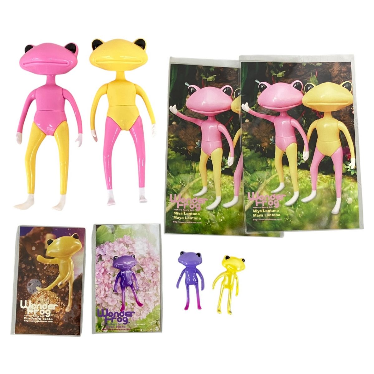 studio-uoo ワンダフレンド マヤ ランタナ ミヤ ランタナ 2体セット ワンダーフロッグ オルテ ネロ 小 エド イアン 小 2体セットフィギュア かえる 蛙 人形 K9957405