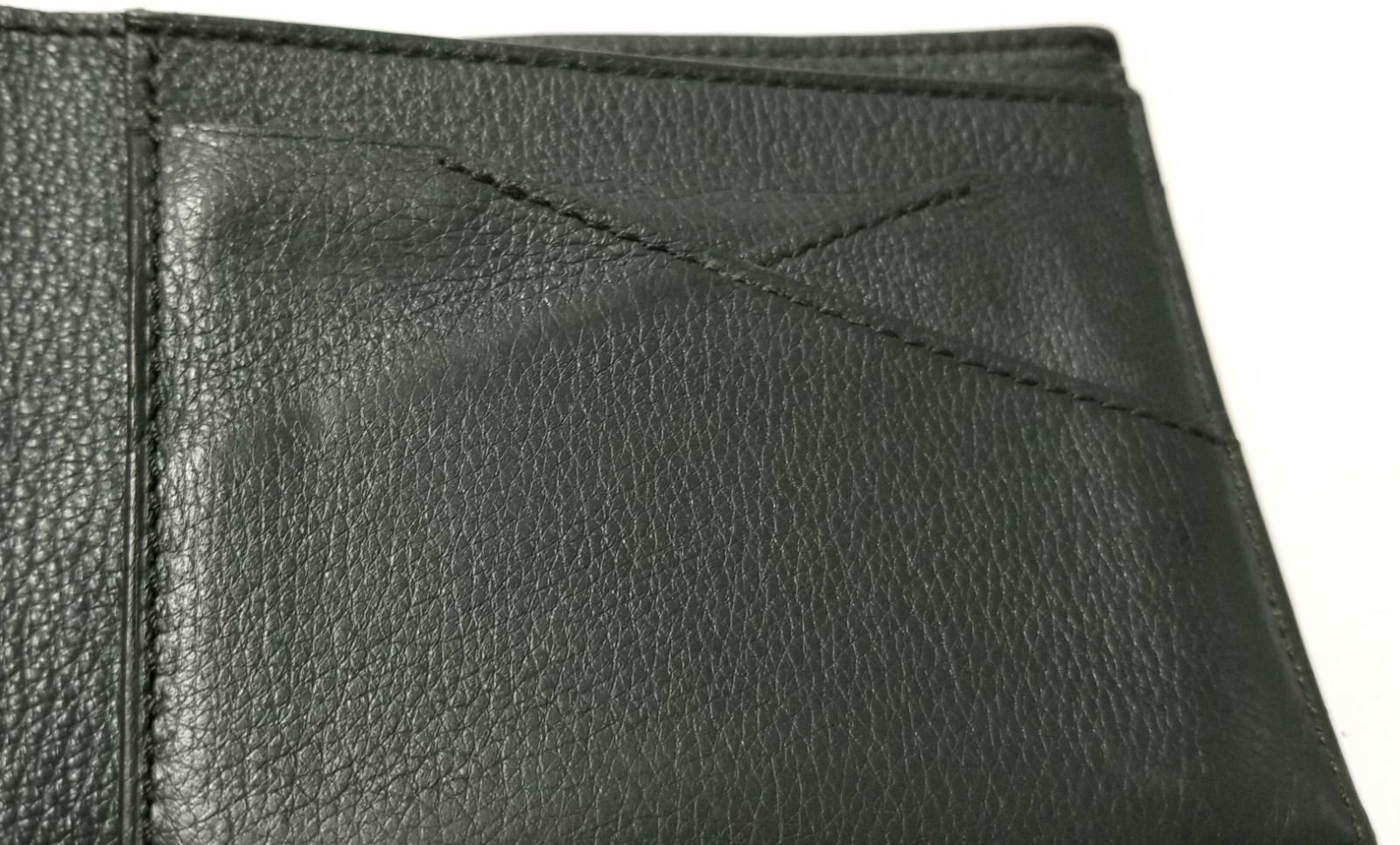 カルティエ 財布 二つ折り パンチングレザー 札入れ ダークグリーン  