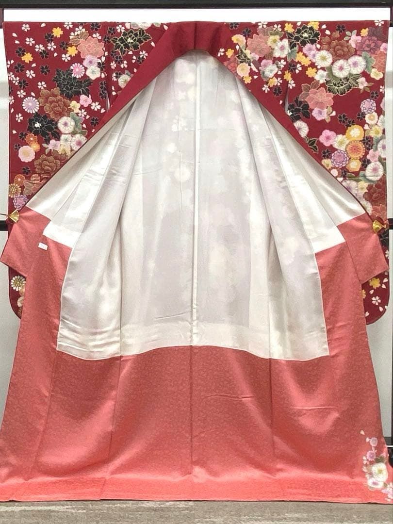 振袖 豪華 桐屋 翠山工房 金通し 金彩 絞り加工 身丈171cm 振袖 桐屋 翠山工房 絞り加工 辻ヶ花 豪華 金通し 金彩 身丈176cm