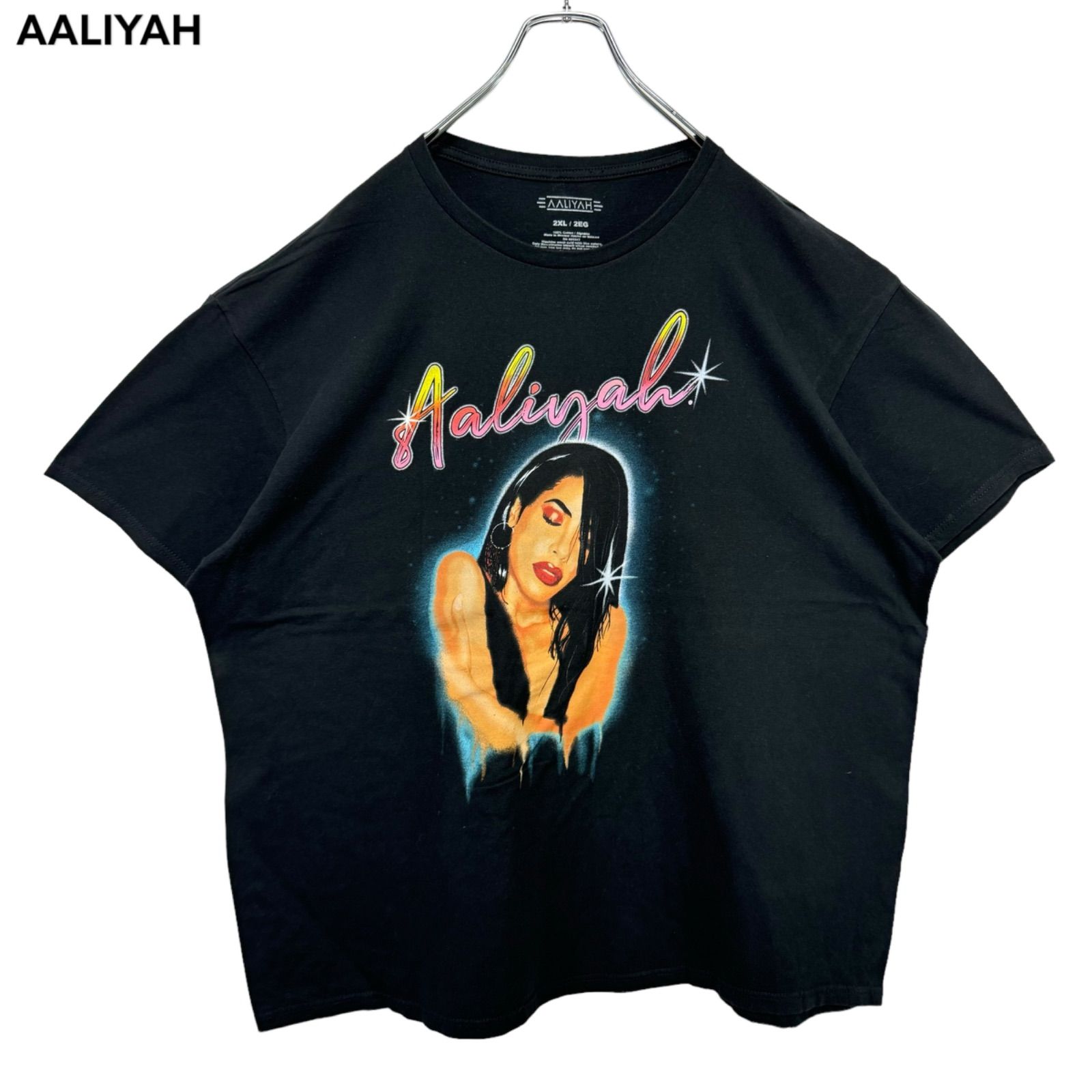 2XL メキシコ製 AALIYAH アリーヤ Tシャツ Ru0026B ソウル HIPHOP ヒップホップ バンT バンドT 音楽T ミュージックT 古着