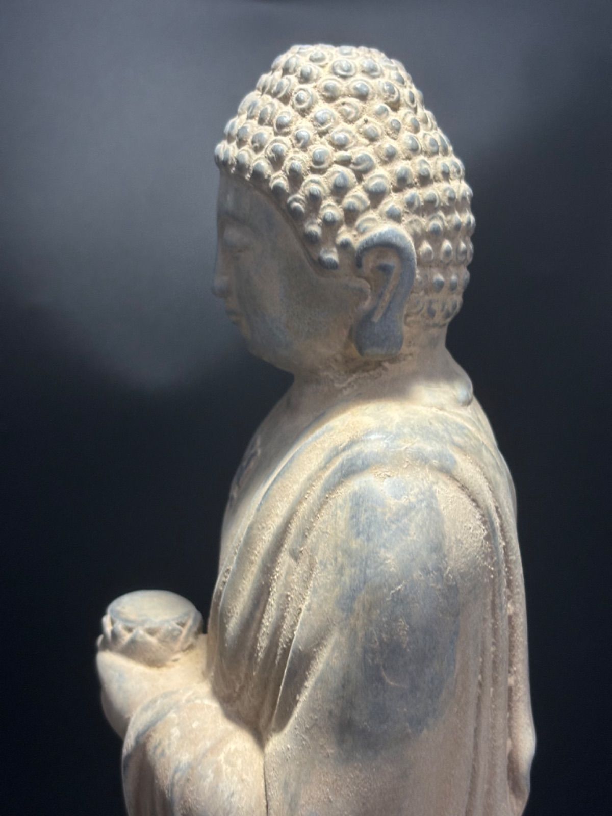 仏教工芸品 石仏 如来 細工彫刻 仏像 釈迦 如来仏像 縁起物