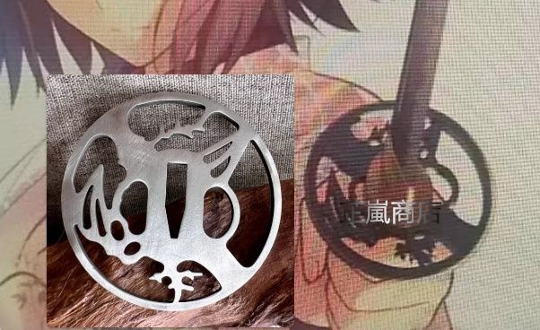 日本刀装具　刀鍔　九字兼定 　304ステンレス鋼　細工　絵金銀　刀剣美術　武道具