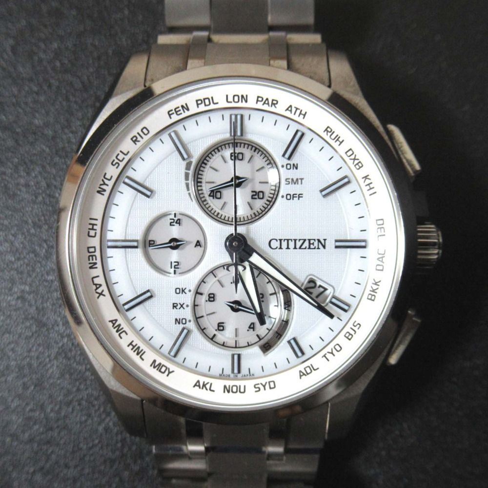 未使用極美品 CITIZEN アテッサエコドライブH804-T018696 電波 CITIZEN ☆良品【CITIZEN】シチズン アテッサ エコドライブ H804