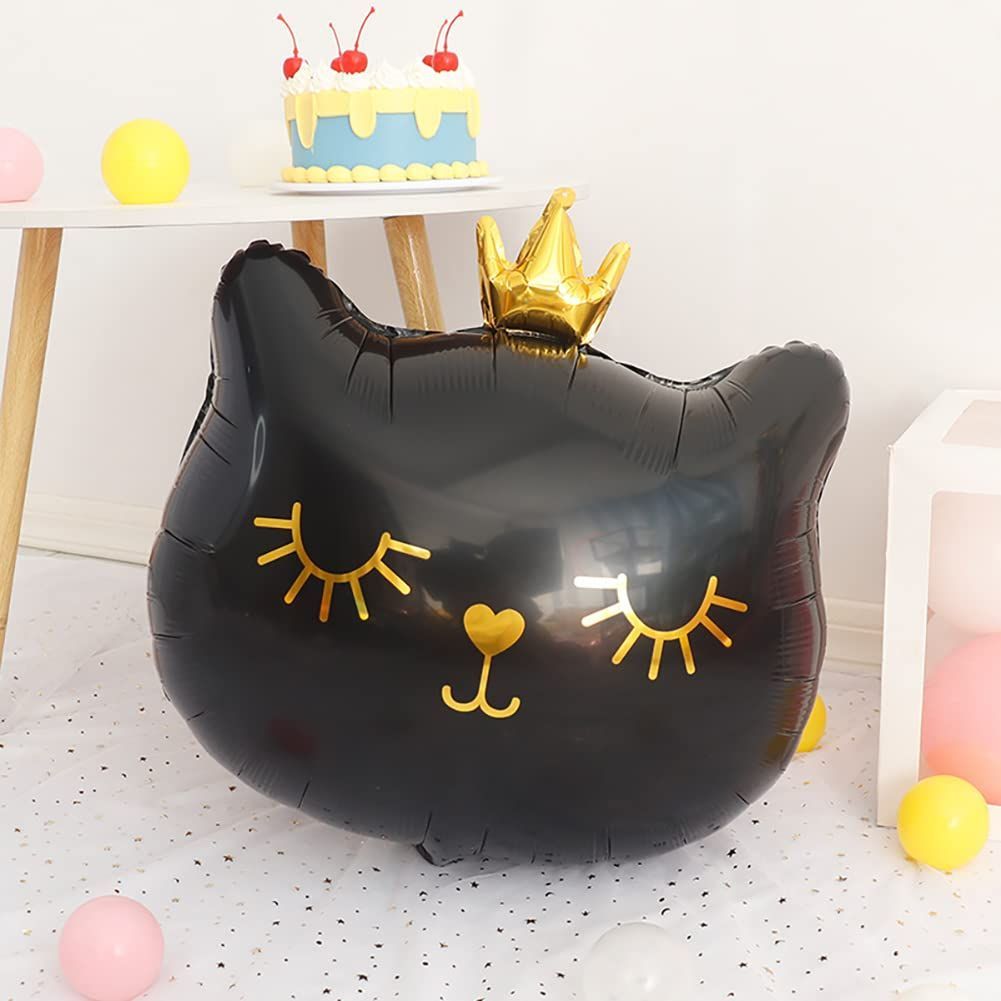 人気商品】ペット 動物 ハッピーバースデー ゴールド 飾り ガーランド BIRTHDAY パーティー用品 HAPPY 子供 風船 かわいい 黒猫 記念日  女の子 祝い 男の子 デコレーション バルーンセット 21点 飾り付け (Dec35 誕生日 黒猫) M メルカリ