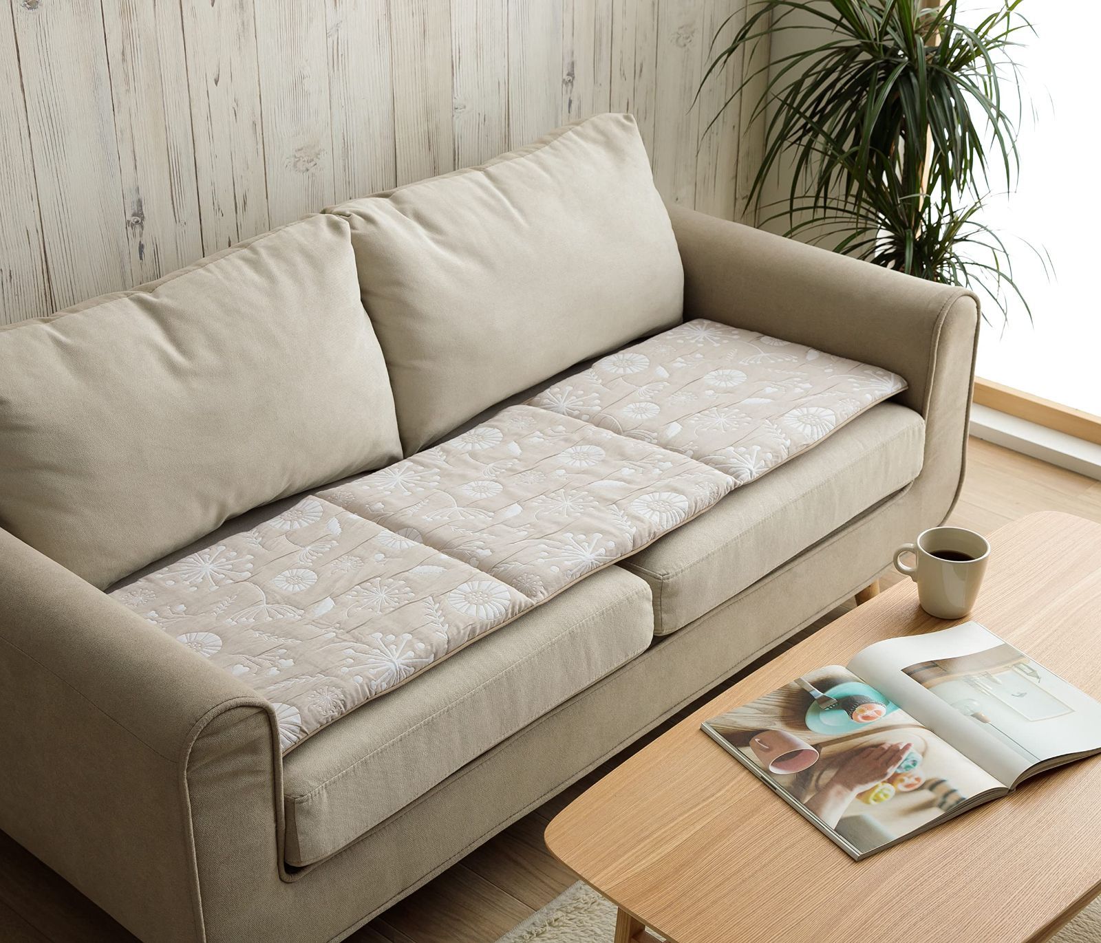 【特価商品】日本製 ポルク フリーシート ベージュ クッション ふくれ織 約43×130cm 北欧調 凹凸感有り イケヒコ 新生活 手洗い可能 ＃1222290020591