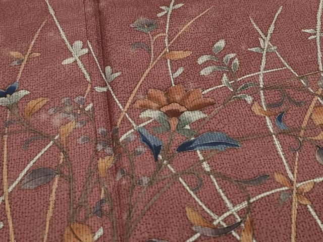 平和屋着物□京友禅の巨匠・頼田勉 臈纈染手描友禅 訪問着 本場縞  