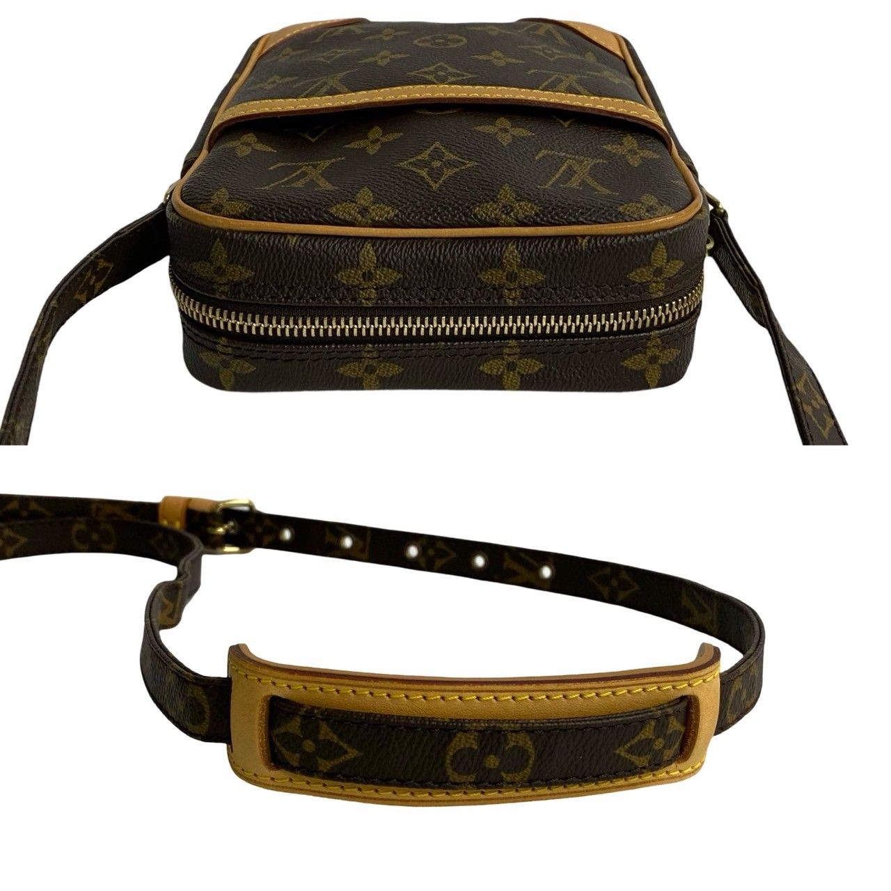 ルイ・ヴィトン ショルダーバッグ ダークブラウン 保存袋付き 未使用保管品 保存袋付 LOUIS VUITTON ルイヴィトン ダヌーブ