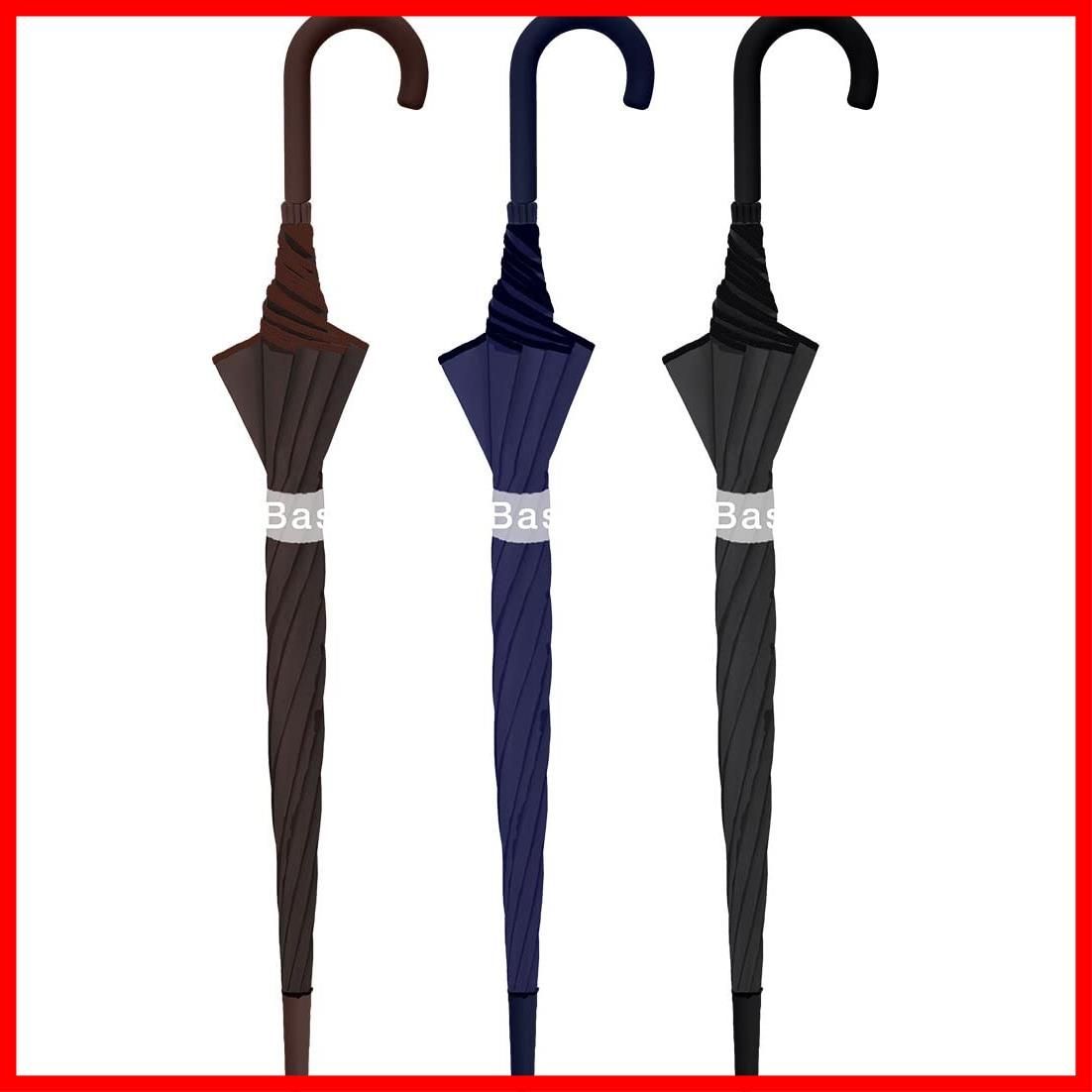 在庫 中谷-傘 中谷 ビニール傘 パイピング ビニール ハードブラック 無地 113-023 ジャンプ式 親骨グラスファイバー 65 cm